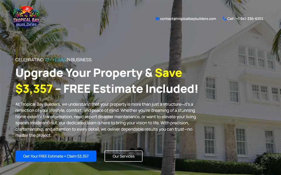 Tropical Bay Builders — old website